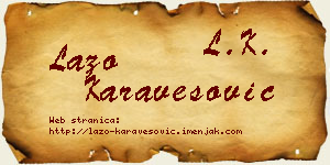 Lazo Karavesović vizit kartica
